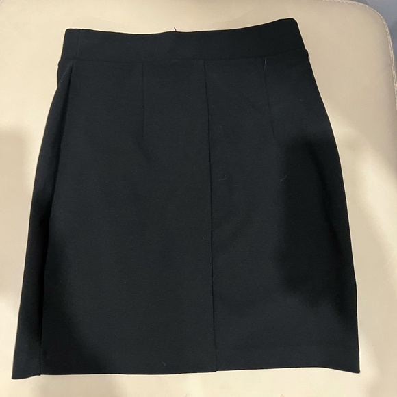 Dynamite Skirt in Black with Gold Buttons - Picture 2 of 3